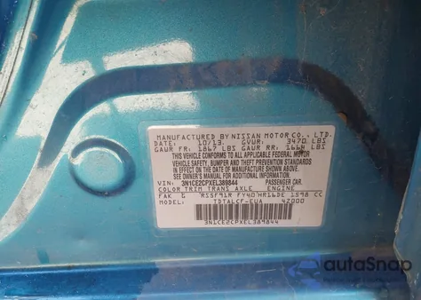 2014 Nissan Versa Note S (Sr) from USA, damaged, VIN 3N1CE2CPXEL389844